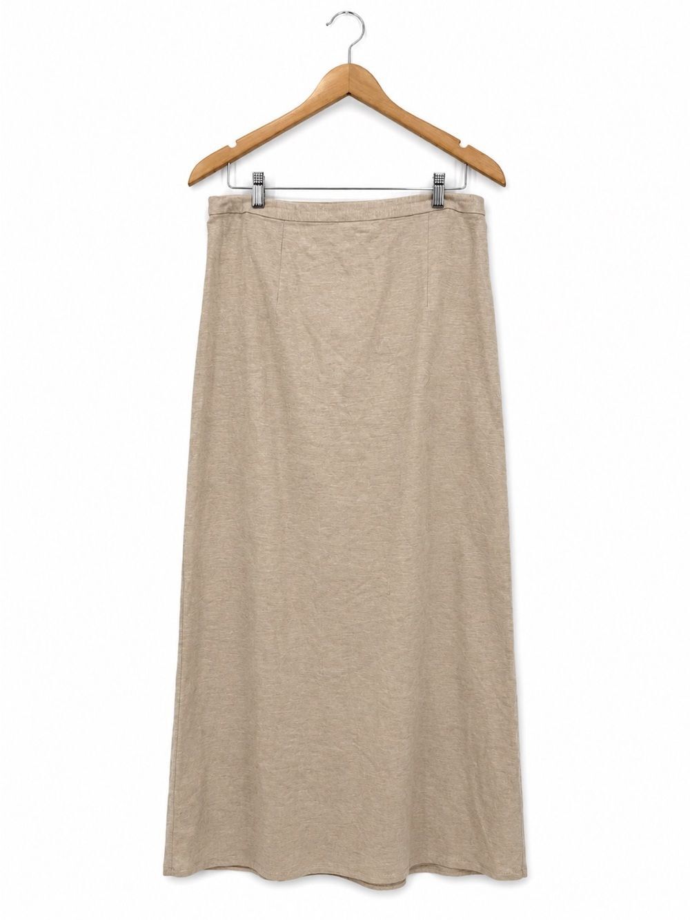 Old Navy Beige Linen Blend Maxi Skirt Size Large Tall Neutral Coastal